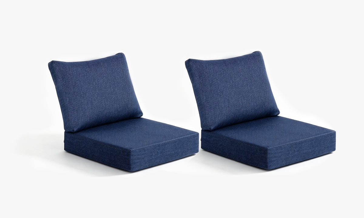 Premium Outdoor Deep Seat Cushion 2 Sets, 24" x 24" x 5.5"