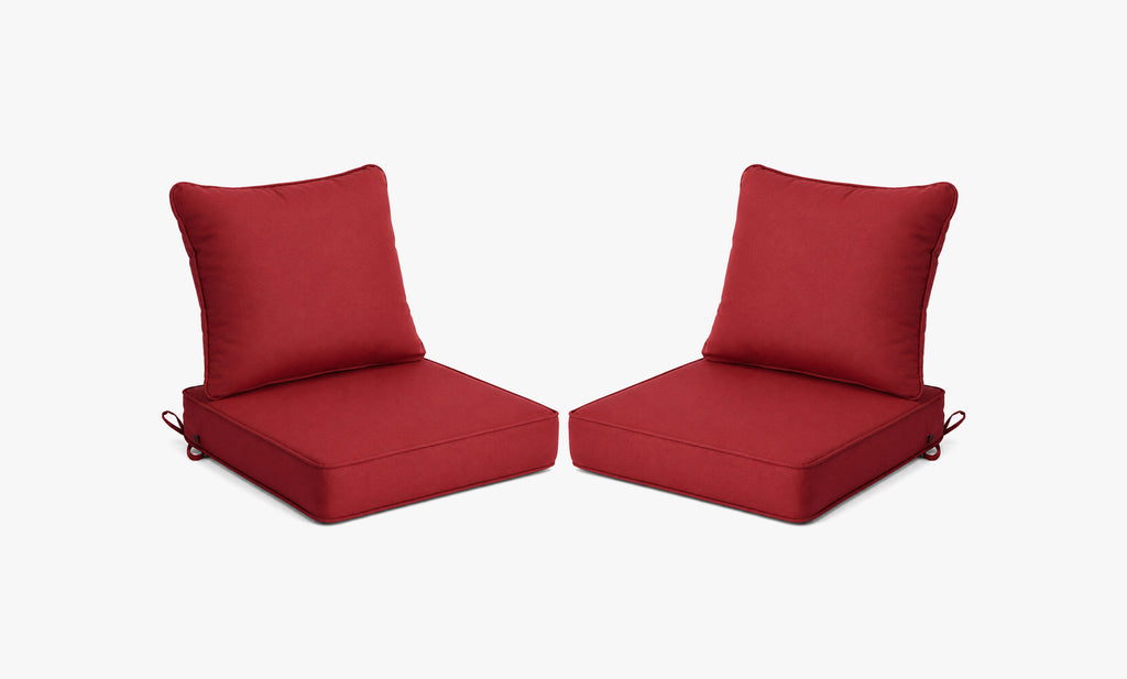 Outdoor Deep Seat Cushion 2 Sets, 19" x 19" x 4"