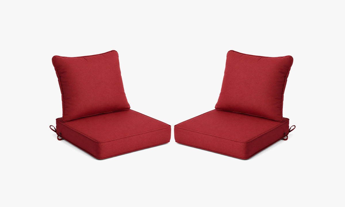 Outdoor Deep Seat Cushion 2 Sets, 19" x 19" x 4"