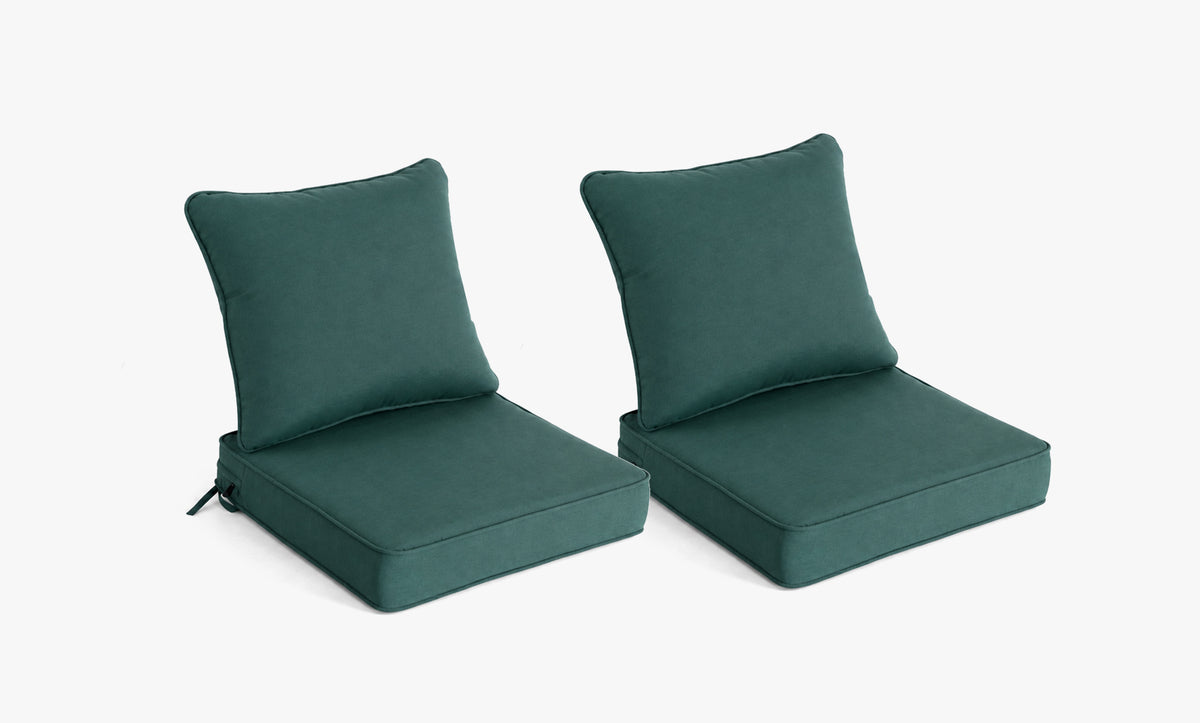 Outdoor Deep Seat Cushion 2 Sets, 19" x 19" x 4"