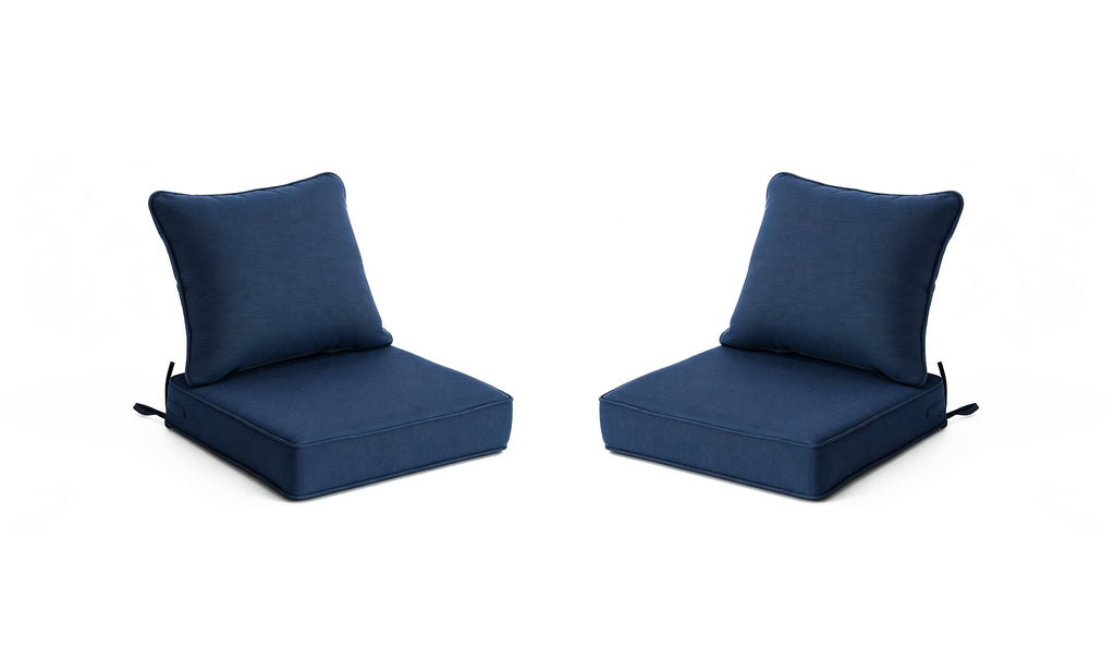 Deep Seating Patio Cushion Set – Available in 2 Piece Sets, 22" x 22" x 4.5"