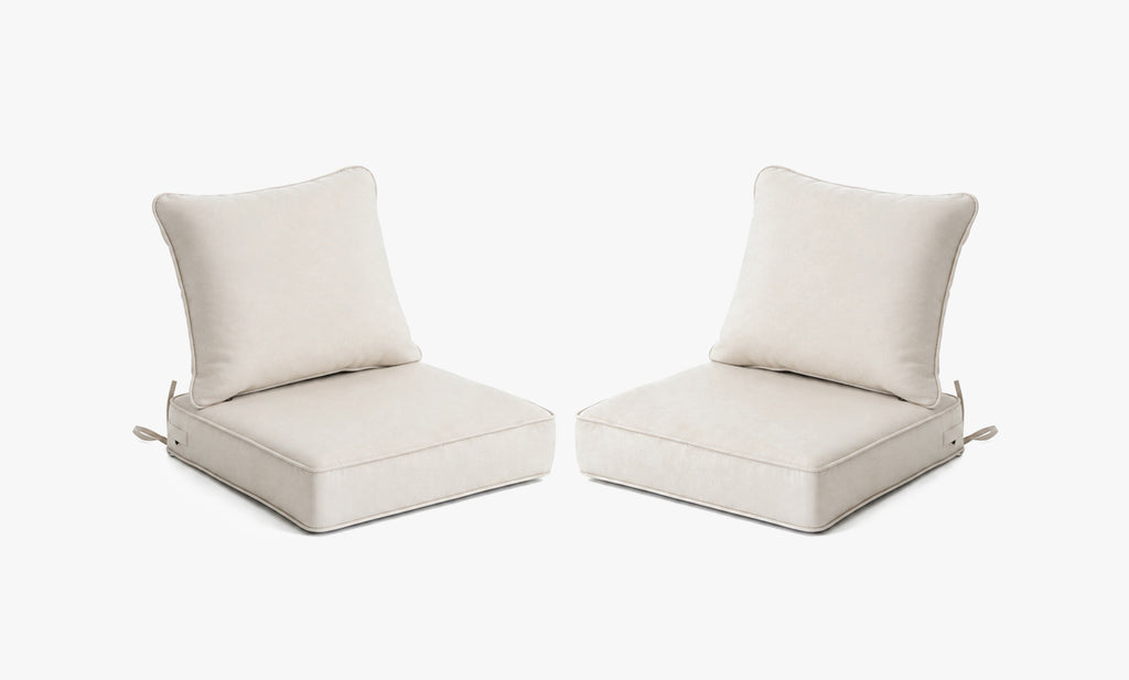 Outdoor Deep Seat Cushion 2 Sets, 24" x 28" x 5.5"