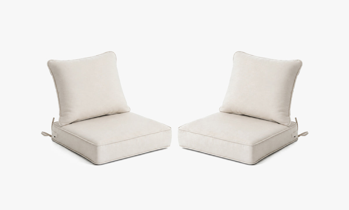 Outdoor Deep Seat Cushion 2 Sets, 24" x 28" x 5.5"
