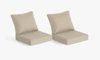 Premium Outdoor Deep Seat Cushion 2 Sets, 24" x 24" x 5.5"