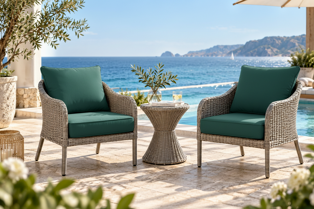 Outdoor Deep Seat Cushion 2 Sets, 22" x 22" x 4.5"