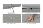 Outdoor Chaise Lounge Cushion, 72" x 21" x 3.1", Light Gray